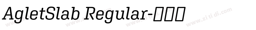 AgletSlab Regular字体转换